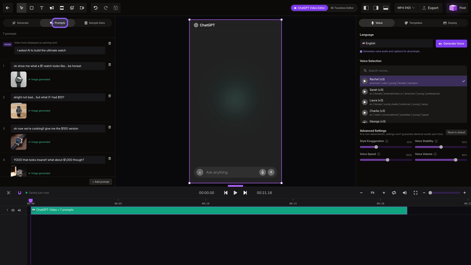 Edit prompts