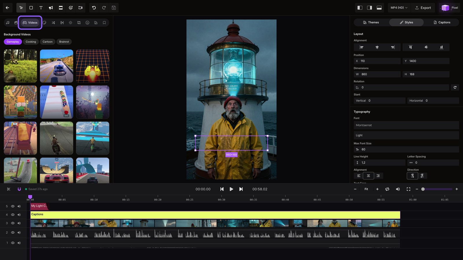 Background videos