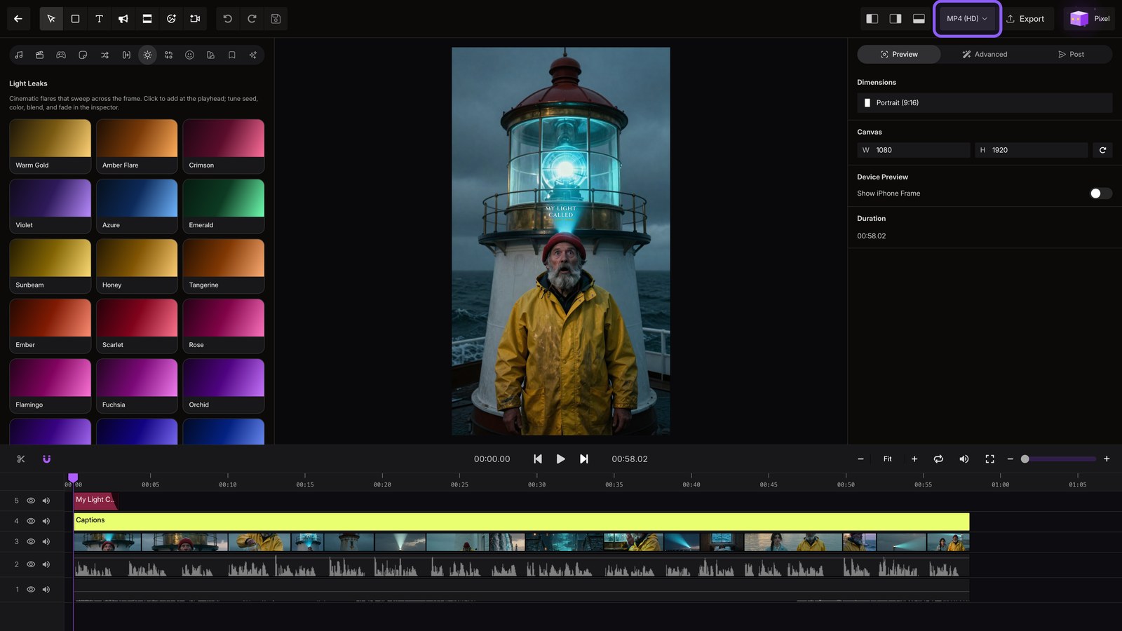 Export video