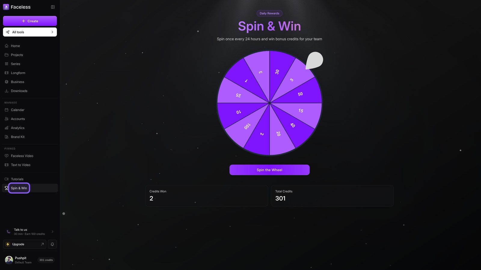 Open spin