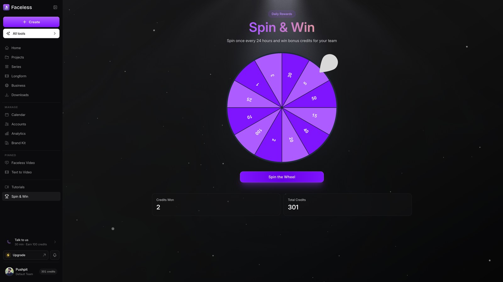Spin the wheel