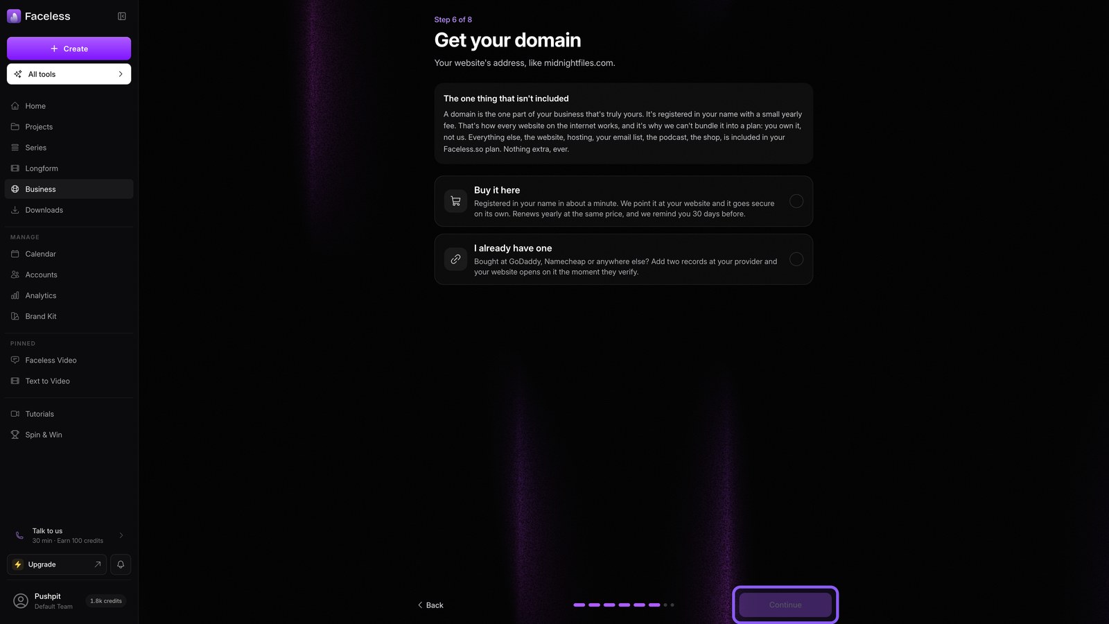 Get domain
